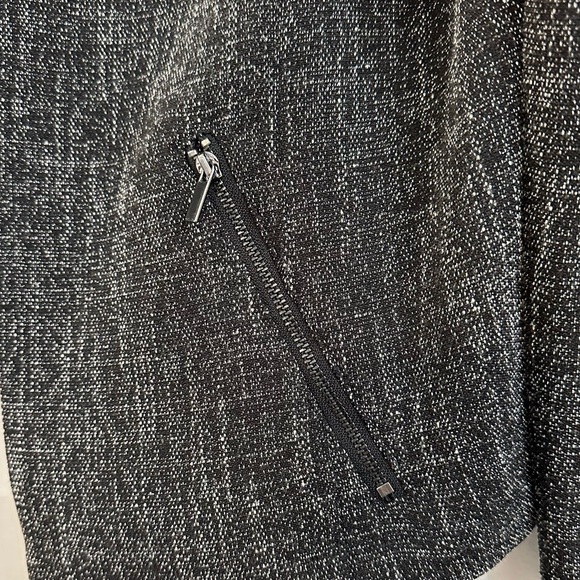Cleo Petite Collarless Blazer - Size XL - Black/Grey/White - Zipper Pockets - Picture 4 of 8